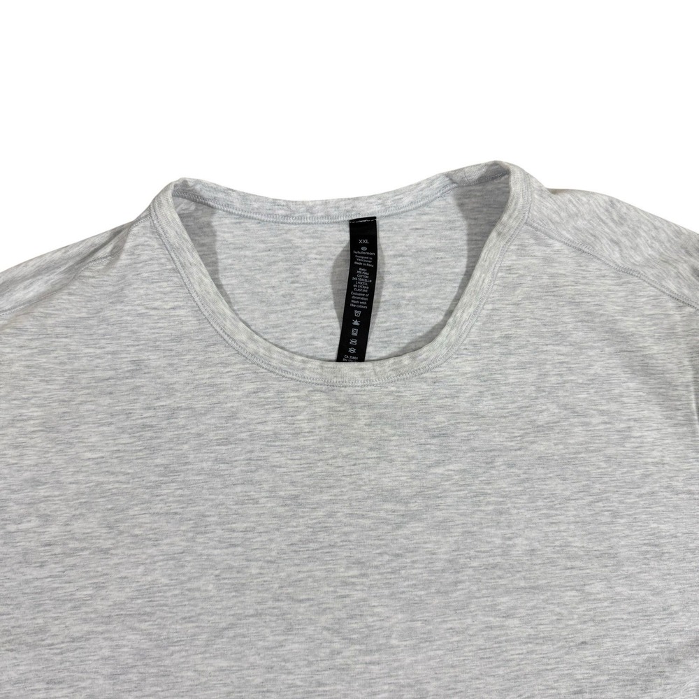 Lululemon Fundamental T-Shirt Men's 2XL Heather Gray Pima Cotton Tee - Picture 3 of 8